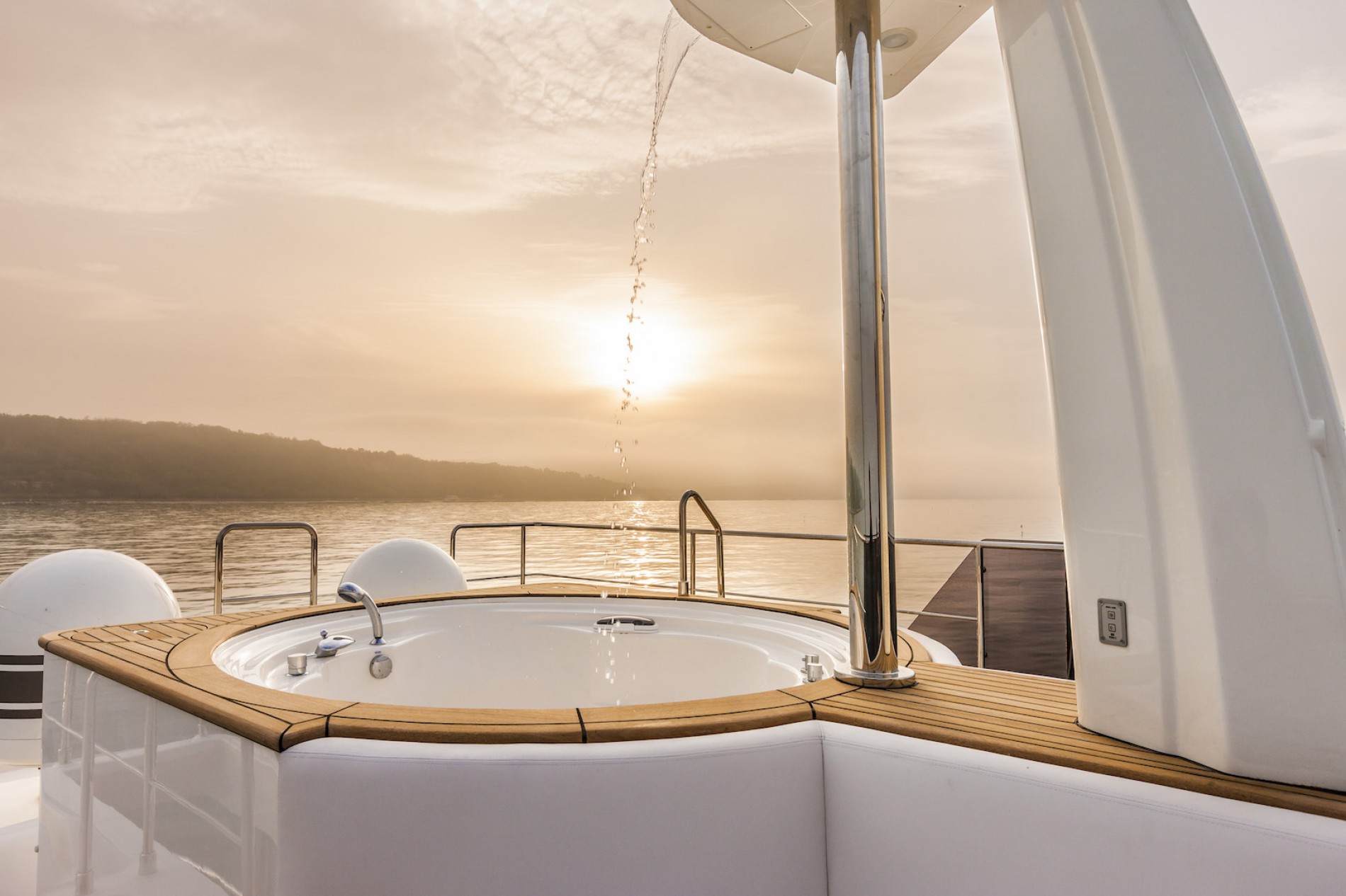 1 of the best Jacuzzis on board of our yachts for charter